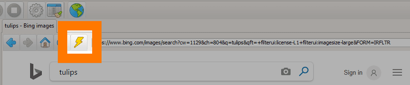 Download button in NeoDownloader toolbar